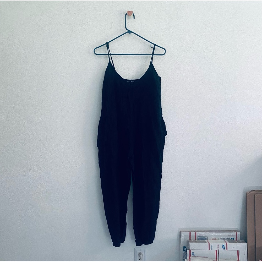 Hyfve black linen jumpsuit
